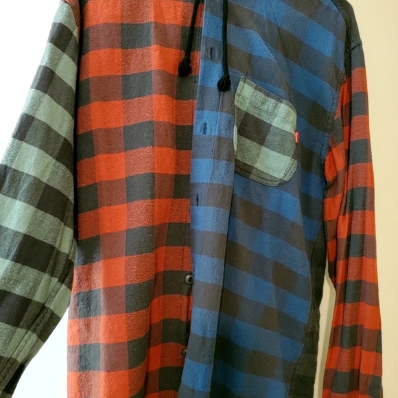 Supreme Hooded Buffalo plaid Flannel shirt - Picture 4 of 7